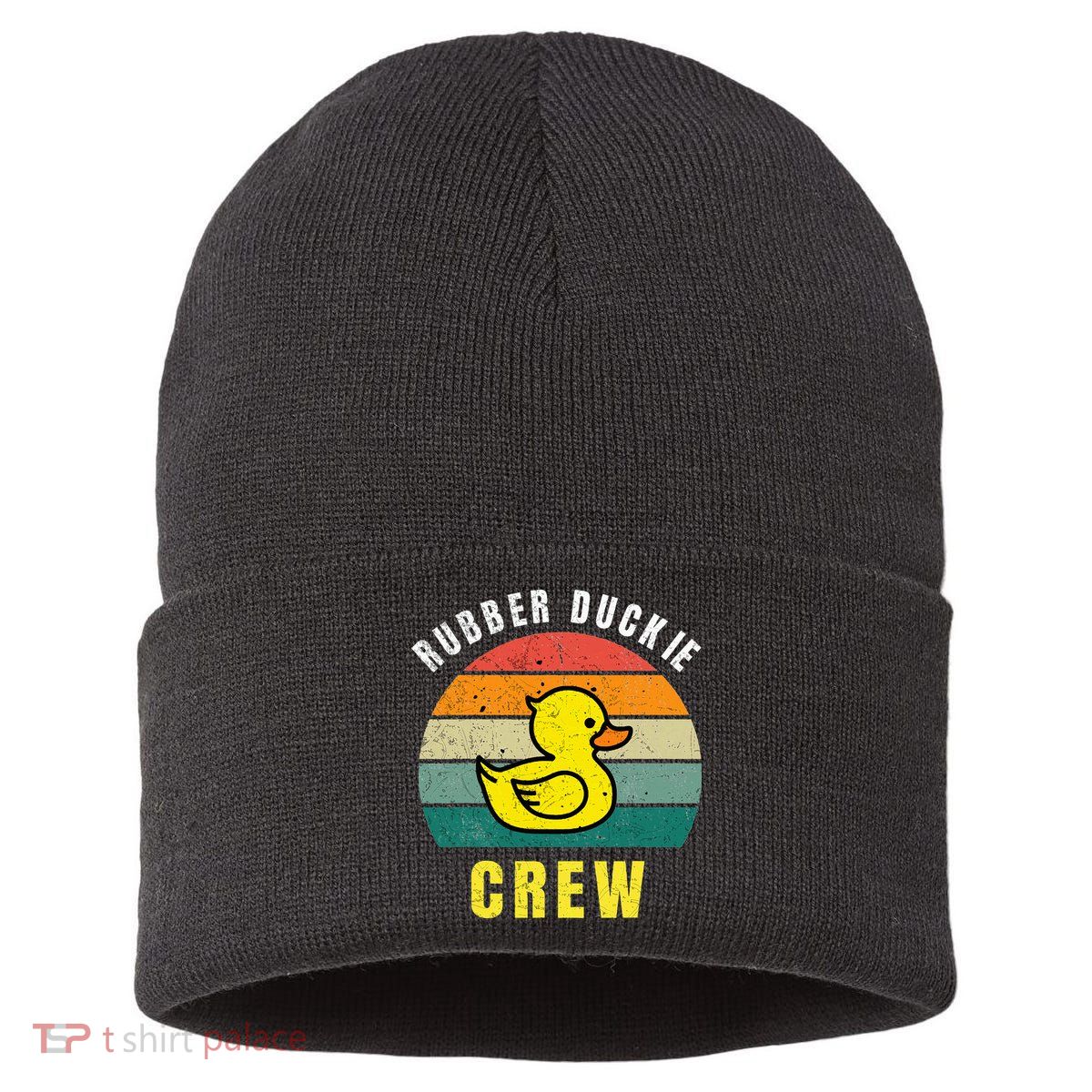 Rubber Duckie Crew Funny Rubber Duck Sustainable Knit Beanie