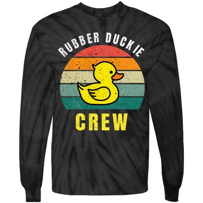 Rubber Duckie Crew Funny Rubber Duck Tie-Dye Long Sleeve Shirt