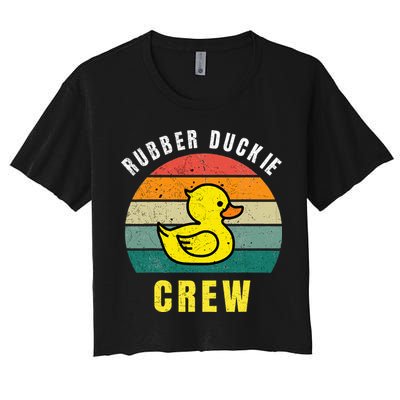 Rubber Duckie Crew Funny Rubber Duck Crop Top