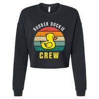 Rubber Duckie Crew Funny Rubber Duck Cropped Pullover Crew