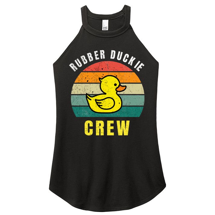 Rubber Duckie Crew Funny Rubber Duck Women's Perfect Tri Rocker Tank