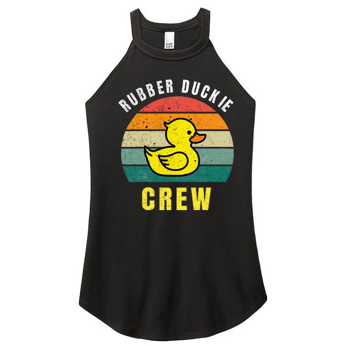 Rubber Duckie Crew Funny Rubber Duck Women's Perfect Tri Rocker Tank