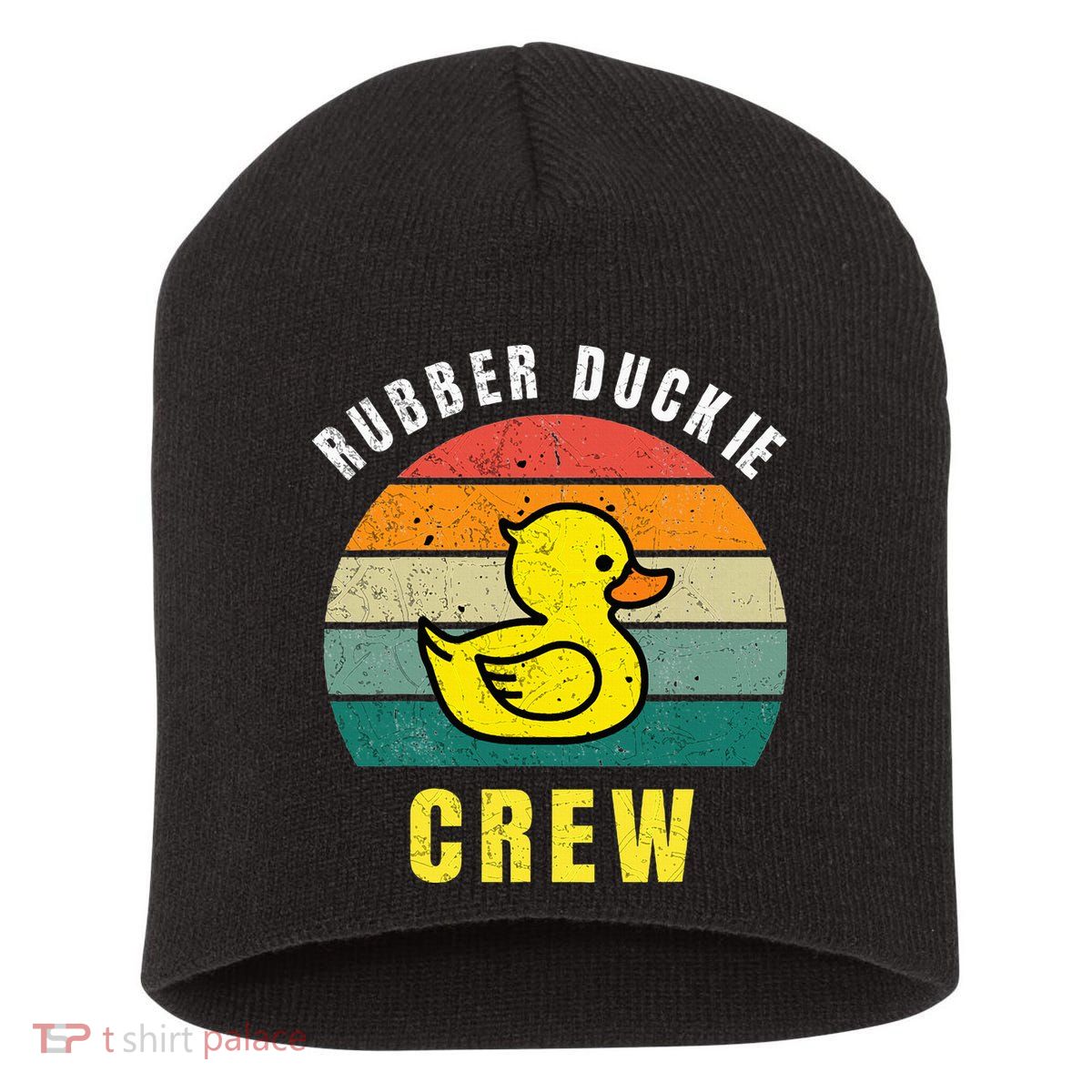 Rubber Duckie Crew Funny Rubber Duck Short Acrylic Beanie