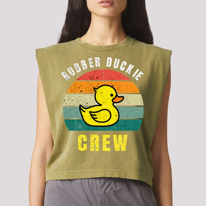Rubber Duckie Crew Funny Rubber Duck Garment-Dyed Women's Muscle Tee