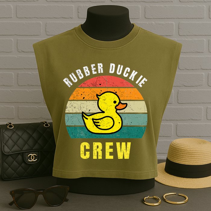 Rubber Duckie Crew Funny Rubber Duck Garment-Dyed Women's Muscle Tee