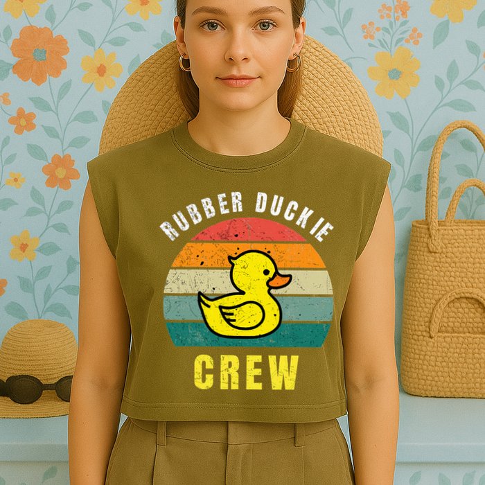 Rubber Duckie Crew Funny Rubber Duck Garment-Dyed Women's Muscle Tee