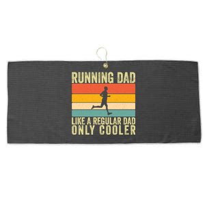 Running Dad Design For Father Day Marathon Runner Gift Large Microfiber Waffle Golf Towel