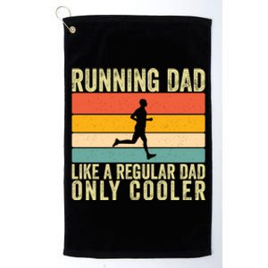 Running Dad Design For Father Day Marathon Runner Gift Platinum Collection Golf Towel