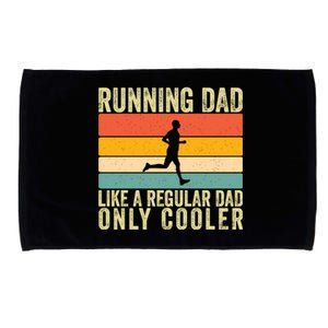 Running Dad Design For Father Day Marathon Runner Gift Microfiber Hand Towel