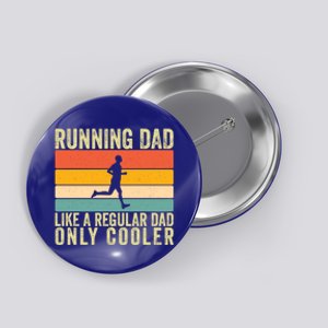 Running Dad Design For Father Day Marathon Runner Gift Button