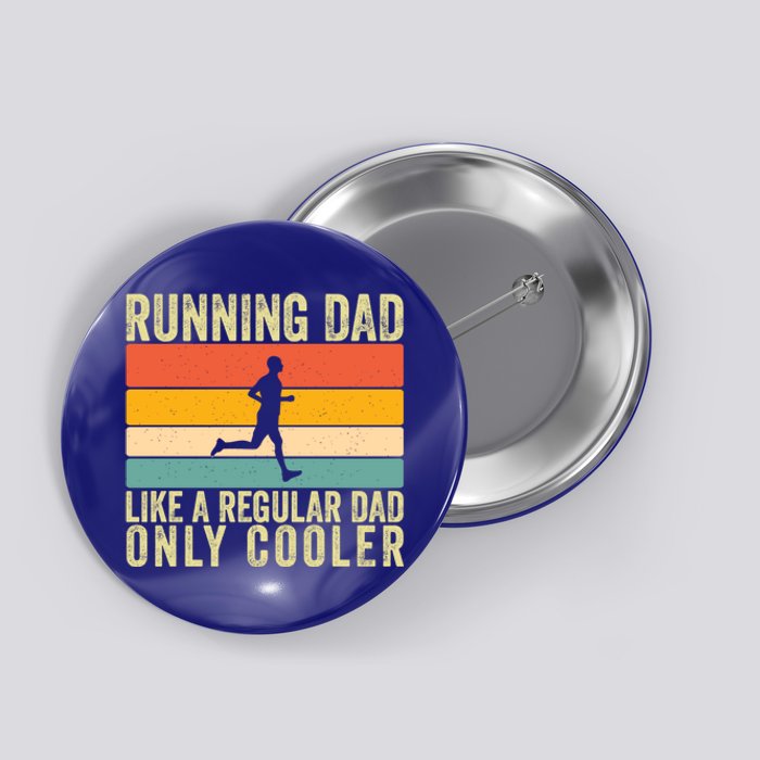 Running Dad Design For Father Day Marathon Runner Gift Button