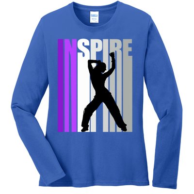 Retro Dance Dances Inspire Inspiring Teen Moves Cool Gift Ladies Long Sleeve Shirt