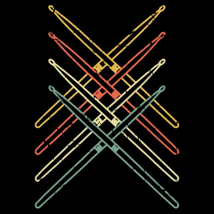 Retro Drumsticks Drummer Gifts Drums City Backpack