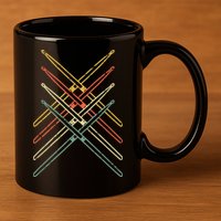 Retro Drumsticks Drummer Gifts Drums 11oz C Handle Ceramic Mug