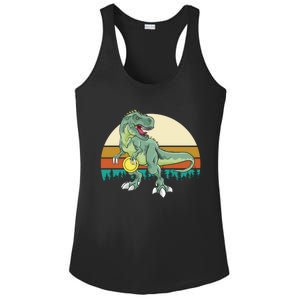 Retro Dino Dinosaur Golfer Gift T Rex Disc Golf Meaningful Gift Ladies PosiCharge Competitor Racerback Tank