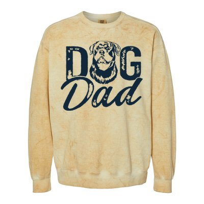 Rottweiler Dog Dad Rottie Colorblast Crewneck Sweatshirt