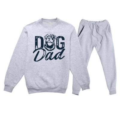 Rottweiler Dog Dad Rottie Premium Crewneck Sweatsuit Set