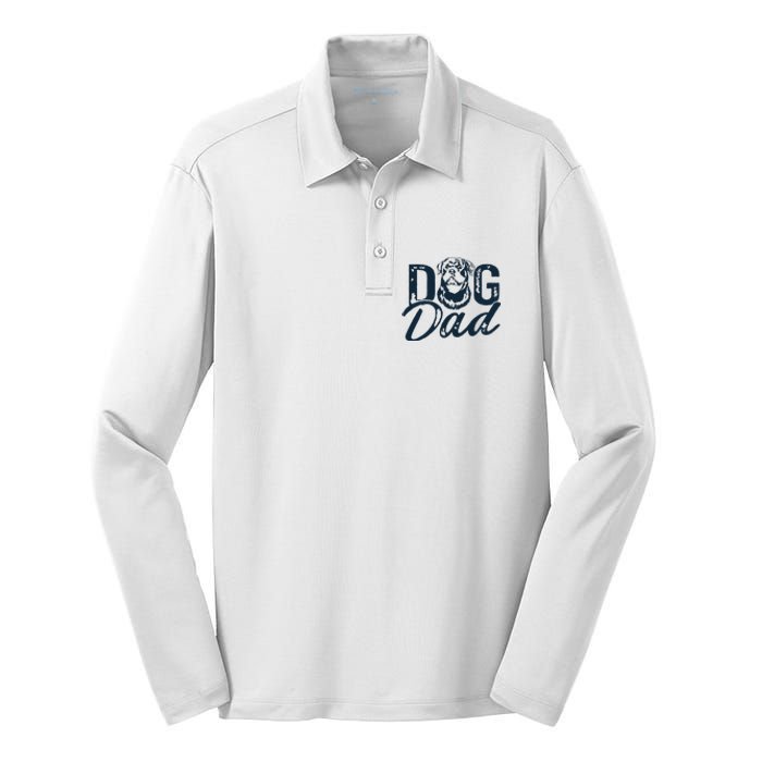 Rottweiler Dog Dad Rottie Silk Touch Performance Long Sleeve Polo