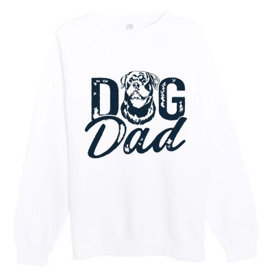 Rottweiler Dog Dad Rottie Premium Crewneck Sweatshirt