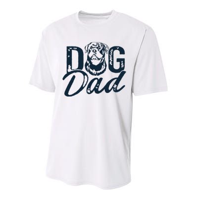 Rottweiler Dog Dad Rottie Performance Sprint T-Shirt