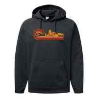 Retro Durham Durham Nc Skyline Performance Fleece Hoodie