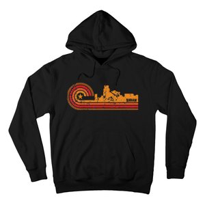 Retro Durham Durham Nc Skyline Hoodie