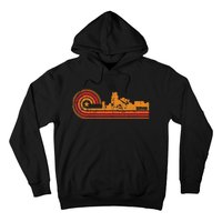 Retro Durham Durham Nc Skyline Hoodie