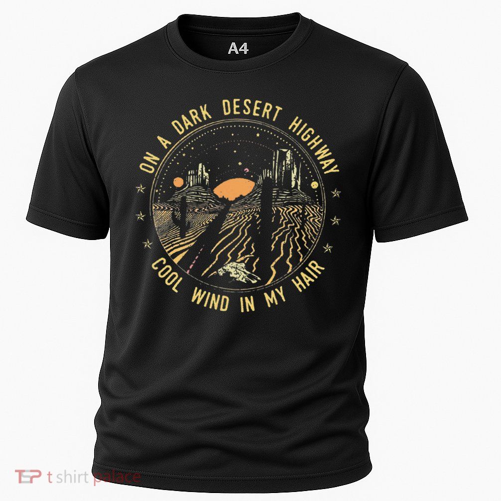 Retro Dark Desert Highway Adventure Camping Performance Shirt