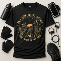 Retro Dark Desert Highway Adventure Camping Performance Shirt
