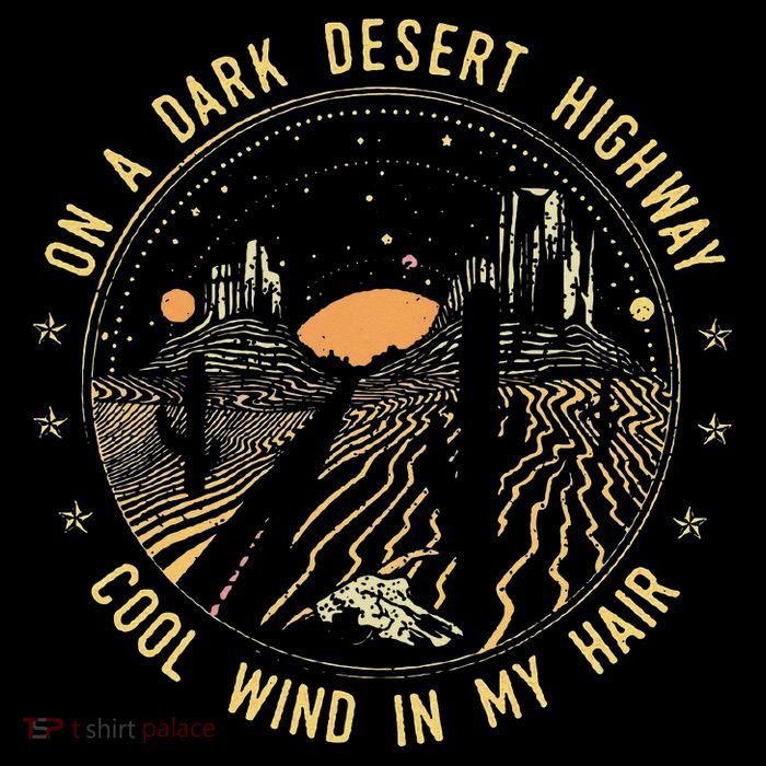 Retro Dark Desert Highway Adventure Camping Sustainable Bucket Hat
