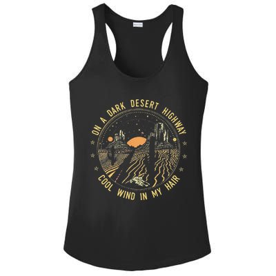 Retro Dark Desert Highway Adventure Camping Ladies PosiCharge Competitor Racerback Tank