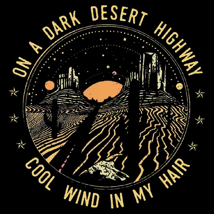 Retro Dark Desert Highway Adventure Camping Youth Performance Sprint T-Shirt