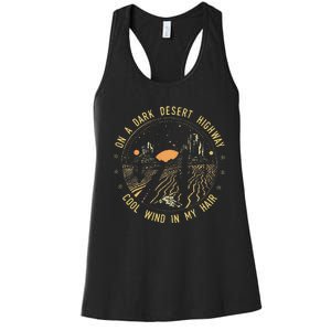 Retro Dark Desert Highway Adventure Camping Women's Racerback Tank