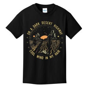 Retro Dark Desert Highway Adventure Camping Kids T-Shirt