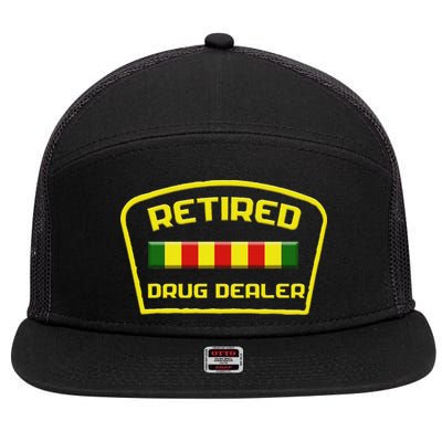 Retired Drug Dealer Funny Recovery 7 Panel Mesh Trucker Snapback Hat