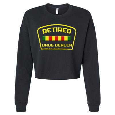 Retired Drug Dealer Funny Recovery Cropped Pullover Crew