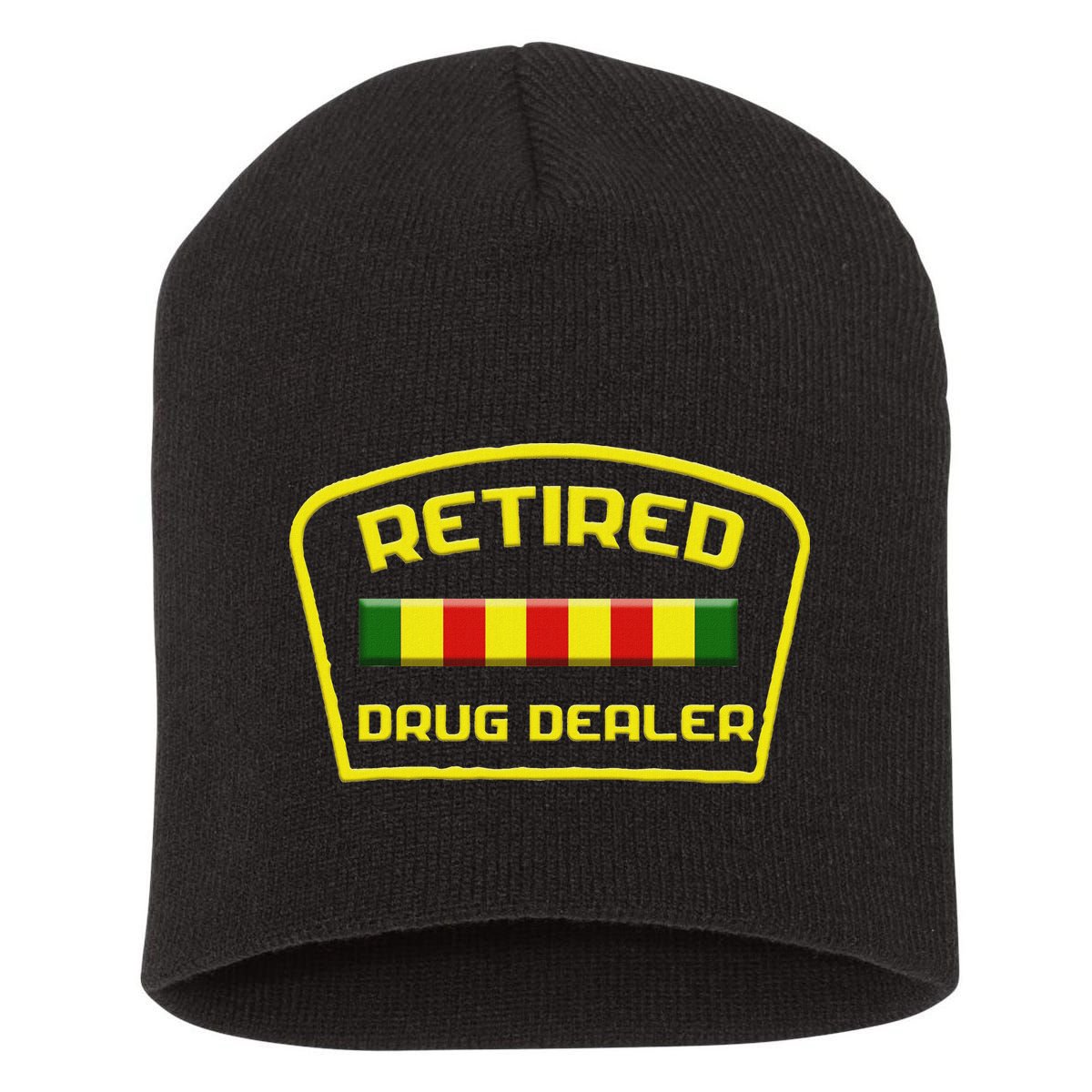Retired Drug Dealer Funny Recovery Short Acrylic Beanie