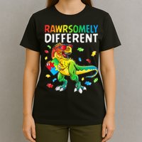Rawrsomely Different Dinosaur Autism Puzzle T-Shirt