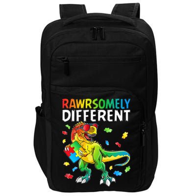 Rawrsomely Different Dinosaur Autism Puzzle Impact Tech Backpack
