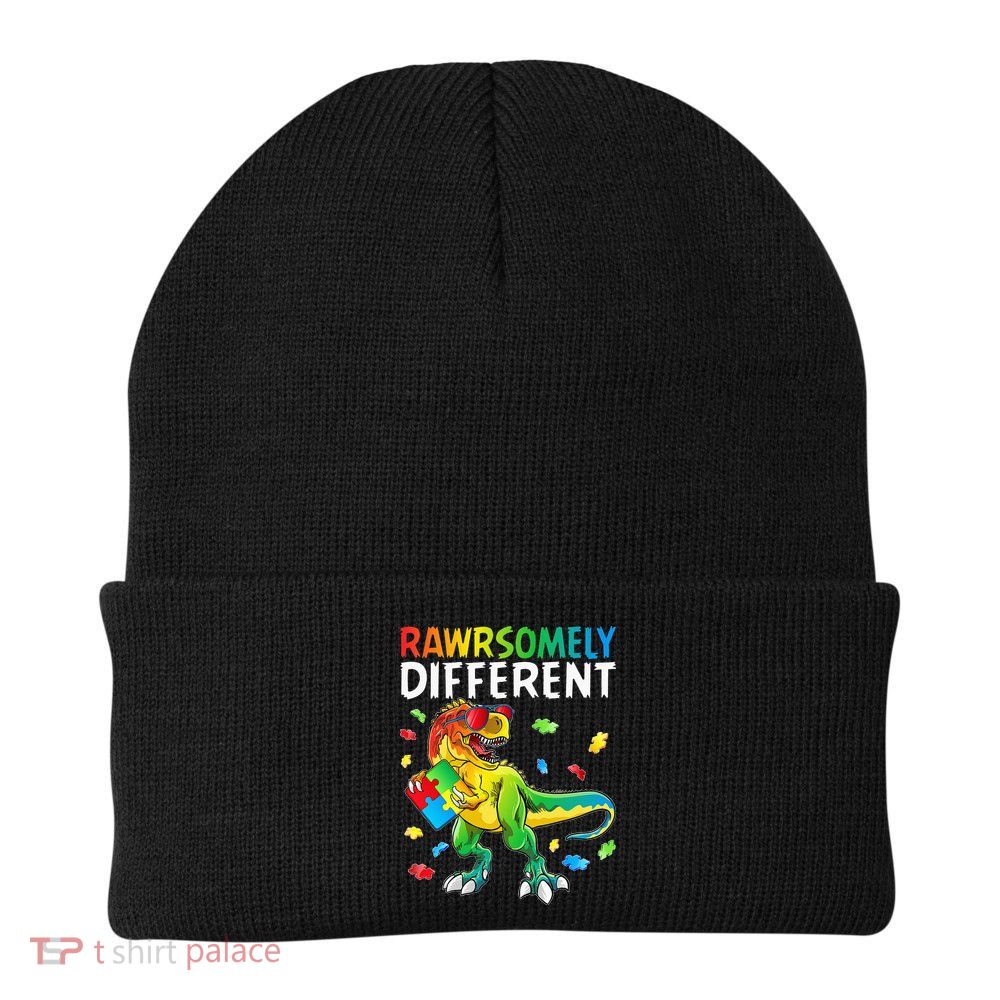 Rawrsomely Different Dinosaur Autism Puzzle Beanie