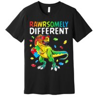 Rawrsomely Different Dinosaur Autism Puzzle Premium T-Shirt