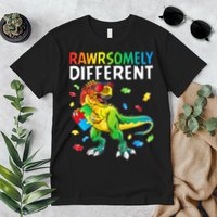 Rawrsomely Different Dinosaur Autism Puzzle Premium T-Shirt