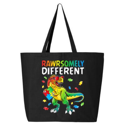 Rawrsomely Different Dinosaur Autism Puzzle 25L Jumbo Tote