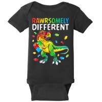 Rawrsomely Different Dinosaur Autism Puzzle Baby Bodysuit
