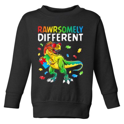 Rawrsomely Different Dinosaur Autism Puzzle Toddler Sweatshirt