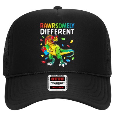 Rawrsomely Different Dinosaur Autism Puzzle Trucker Hat