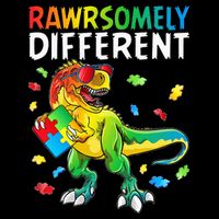 Rawrsomely Different Dinosaur Autism Puzzle Wool Snapback Cap