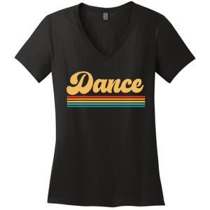 Retro Dance Dancing Dancer Women's V-Neck T-Shirt