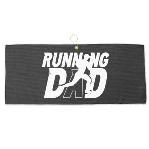 Running Dad Daddy Father Jogging Papa Father's Day Large Microfiber Waffle Golf Towel