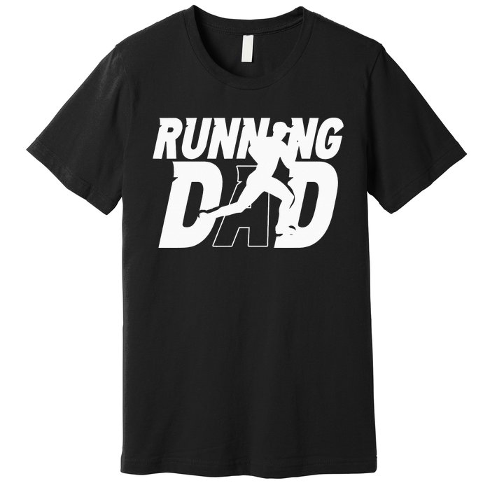 Running Dad Daddy Father Jogging Papa Father's Day Premium T-Shirt